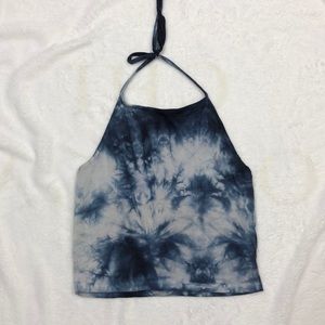Tie dye halter crop top